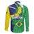 Brazil Sete de Setembro Family Matching Mermaid Dress and Hawaiian Shirt Flor De Ip Amarel Leopard Pattern - Wonder Print Shop