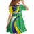 Brazil Sete de Setembro Family Matching Off The Shoulder Long Sleeve Dress and Hawaiian Shirt Flor De Ip Amarel Leopard Pattern - Wonder Print Shop