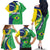 Brazil Sete de Setembro Family Matching Off The Shoulder Long Sleeve Dress and Hawaiian Shirt Flor De Ip Amarel Leopard Pattern - Wonder Print Shop