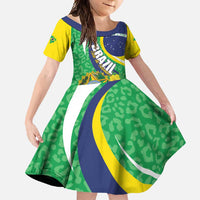 Brazil Sete de Setembro Family Matching Off Shoulder Maxi Dress and Hawaiian Shirt Flor De Ip Amarel Leopard Pattern - Wonder Print Shop