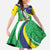 Brazil Sete de Setembro Family Matching Off Shoulder Maxi Dress and Hawaiian Shirt Flor De Ip Amarel Leopard Pattern - Wonder Print Shop