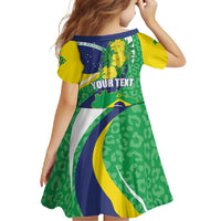 Brazil Sete de Setembro Family Matching Off Shoulder Maxi Dress and Hawaiian Shirt Flor De Ip Amarel Leopard Pattern - Wonder Print Shop
