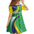 Brazil Sete de Setembro Family Matching Off Shoulder Maxi Dress and Hawaiian Shirt Flor De Ip Amarel Leopard Pattern - Wonder Print Shop