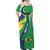 Brazil Sete de Setembro Family Matching Off Shoulder Maxi Dress and Hawaiian Shirt Flor De Ip Amarel Leopard Pattern - Wonder Print Shop