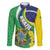 Brazil Sete de Setembro Family Matching Puletasi and Hawaiian Shirt Flor De Ip Amarel Leopard Pattern - Wonder Print Shop