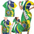 Brazil Sete de Setembro Family Matching Short Sleeve Bodycon Dress and Hawaiian Shirt Flor De Ip Amarel Leopard Pattern - Wonder Print Shop