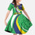 Brazil Sete de Setembro Family Matching Summer Maxi Dress and Hawaiian Shirt Flor De Ip Amarel Leopard Pattern - Wonder Print Shop