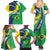 Brazil Sete de Setembro Family Matching Summer Maxi Dress and Hawaiian Shirt Flor De Ip Amarel Leopard Pattern - Wonder Print Shop