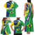 Brazil Sete de Setembro Family Matching Tank Maxi Dress and Hawaiian Shirt Flor De Ip Amarel Leopard Pattern - Wonder Print Shop