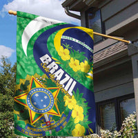 Brazil Sete de Setembro Garden Flag Flor De Ip Amarel Leopard Pattern - Wonder Print Shop