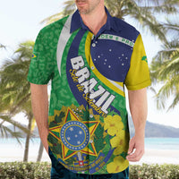 Brazil Sete de Setembro Hawaiian Shirt Flor De Ip Amarel Leopard Pattern - Wonder Print Shop