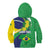 Brazil Sete de Setembro Kid Hoodie Flor De Ip Amarel Leopard Pattern - Wonder Print Shop