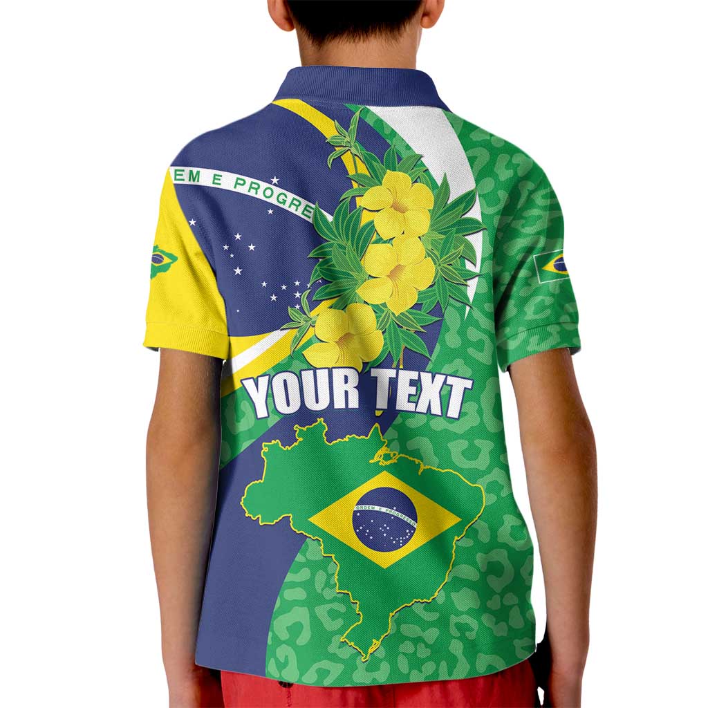 Brazil Sete de Setembro Kid Polo Shirt Flor De Ip Amarel Leopard Pattern - Wonder Print Shop
