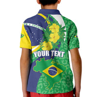 Brazil Sete de Setembro Kid Polo Shirt Flor De Ip Amarel Leopard Pattern - Wonder Print Shop