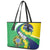 Brazil Sete de Setembro Leather Tote Bag Flor De Ip Amarel Leopard Pattern - Wonder Print Shop