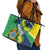 Brazil Sete de Setembro Leather Tote Bag Flor De Ip Amarel Leopard Pattern - Wonder Print Shop