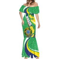 Brazil Sete de Setembro Mermaid Dress Flor De Ip Amarel Leopard Pattern - Wonder Print Shop