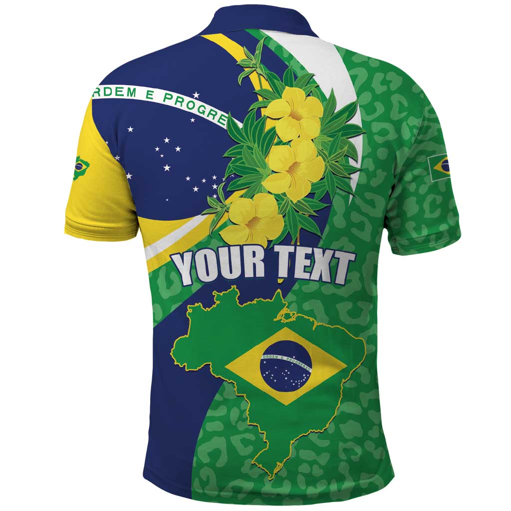 Brazil Sete de Setembro Polo Shirt Flor De Ip Amarel Leopard Pattern - Wonder Print Shop