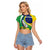 Brazil Sete de Setembro Raglan Cropped T Shirt Flor De Ip Amarel Leopard Pattern - Wonder Print Shop