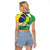 Brazil Sete de Setembro Raglan Cropped T Shirt Flor De Ip Amarel Leopard Pattern - Wonder Print Shop
