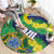 Brazil Sete de Setembro Round Carpet Flor De Ipê Amarel Leopard Pattern
