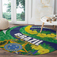 Brazil Sete de Setembro Round Carpet Flor De Ipê Amarel Leopard Pattern