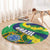 Brazil Sete de Setembro Round Carpet Flor De Ipê Amarel Leopard Pattern