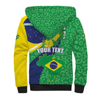 Brazil Sete de Setembro Sherpa Hoodie Flor De Ip Amarel Leopard Pattern - Wonder Print Shop