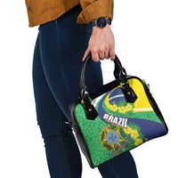 Brazil Sete de Setembro Shoulder Handbag Flor De Ipê Amarel Leopard Pattern