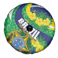 Brazil Sete de Setembro Spare Tire Cover Flor De Ip Amarel Leopard Pattern - Wonder Print Shop