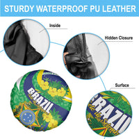 Brazil Sete de Setembro Spare Tire Cover Flor De Ip Amarel Leopard Pattern - Wonder Print Shop