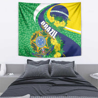 Brazil Sete de Setembro Tapestry Flor De Ip Amarel Leopard Pattern - Wonder Print Shop