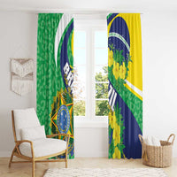 Brazil Sete de Setembro Window Curtain Flor De Ip Amarel Leopard Pattern - Wonder Print Shop