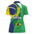 Brazil Sete de Setembro Women Polo Shirt Flor De Ip Amarel Leopard Pattern - Wonder Print Shop