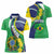 Brazil Sete de Setembro Women Polo Shirt Flor De Ip Amarel Leopard Pattern - Wonder Print Shop