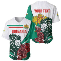 Bulgaria Baseball Jersey Coat of Arms Lion with Roses - Wonder Print Shop