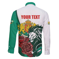 Bulgaria Family Matching Puletasi and Hawaiian Shirt Coat of Arms Lion with Roses - Wonder Print Shop