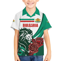 Bulgaria Family Matching Puletasi and Hawaiian Shirt Coat of Arms Lion with Roses - Wonder Print Shop