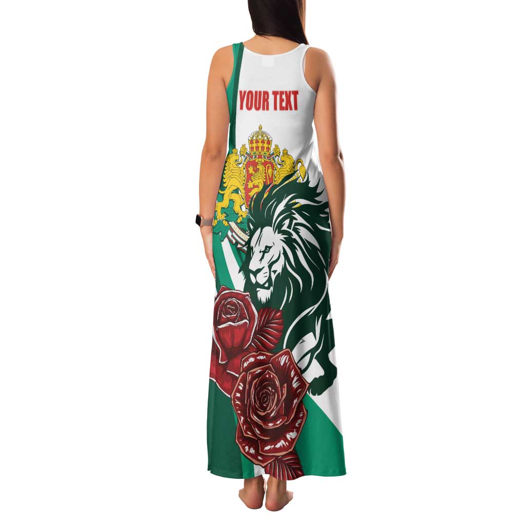 Bulgaria Family Matching Tank Maxi Dress and Hawaiian Shirt Coat of Arms Lion with Roses - Wonder Print Shop