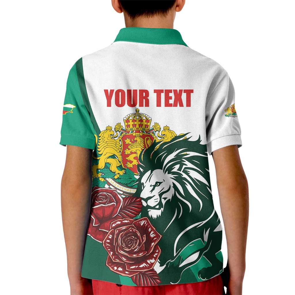 Bulgaria Kid Polo Shirt Coat of Arms Lion with Roses - Wonder Print Shop