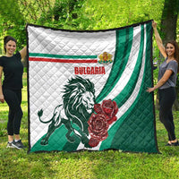 Bulgaria Quilt Coat of Arms Lion with Roses - Wonder Print Shop
