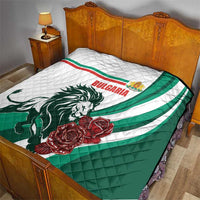 Bulgaria Quilt Coat of Arms Lion with Roses - Wonder Print Shop