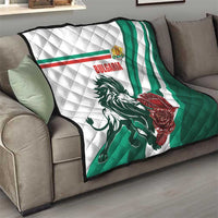 Bulgaria Quilt Coat of Arms Lion with Roses - Wonder Print Shop