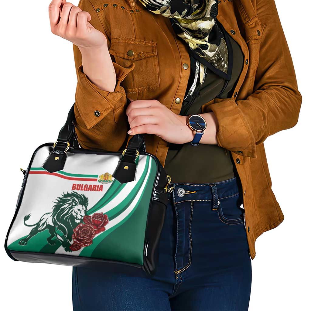 Bulgaria Shoulder Handbag Coat of Arms Lion with Roses