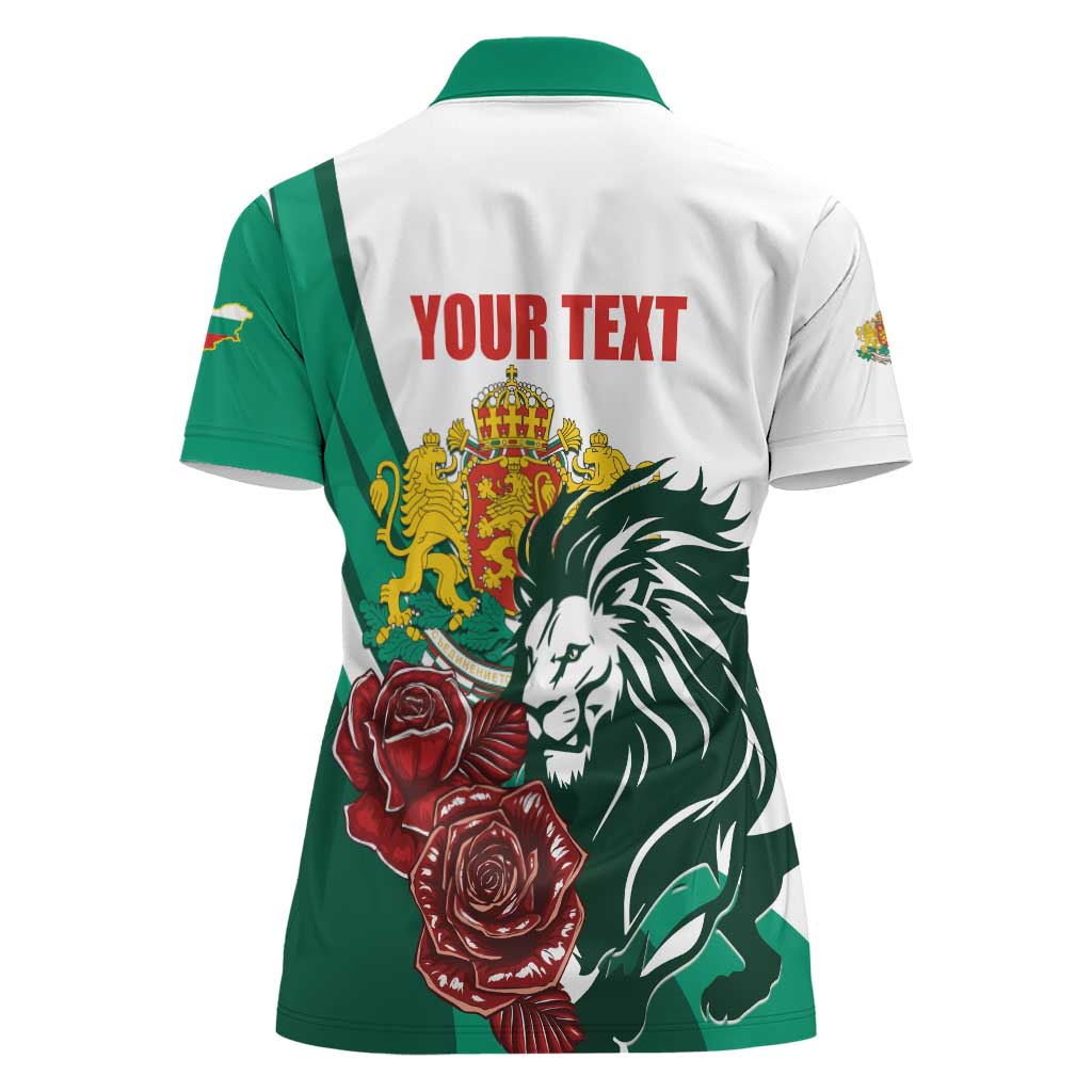 Bulgaria Women Polo Shirt Coat of Arms Lion with Roses - Wonder Print Shop
