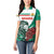 Bulgaria Women Polo Shirt Coat of Arms Lion with Roses - Wonder Print Shop