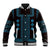 Bulgaria Traditional Pattern Blue Baseball Jacket Balkan Culture - Wonder Print Shop