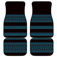 Bulgaria Traditional Pattern Blue Car Mats Balkan Culture - Wonder Print Shop