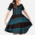 Bulgaria Traditional Pattern Blue Family Matching Off Shoulder Maxi Dress and Hawaiian Shirt Balkan Culture - Wonder Print Shop