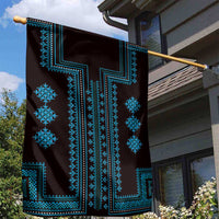 Bulgaria Traditional Pattern Blue Garden Flag Balkan Culture - Wonder Print Shop